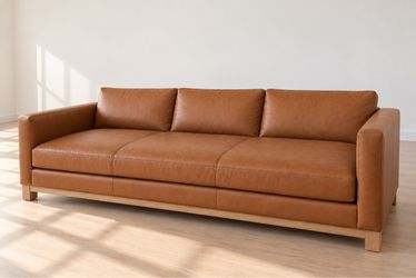 Pottery Barn Jake Grand Leather Sofa 96" - Like New - Vintage Caramel