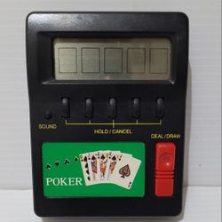 Vintage Radio Shack 1 Player Poker Electronic Handheld Game Model 60-2465A.
