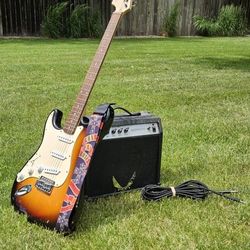 Left-Handed Squier Strat + Amp Bundle – Great for Beginners