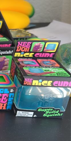 Needoh nice cube Blue. Super solid squishy