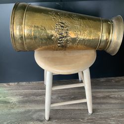 Mid century Embossed Brass Plated Umbrella Stand. $40