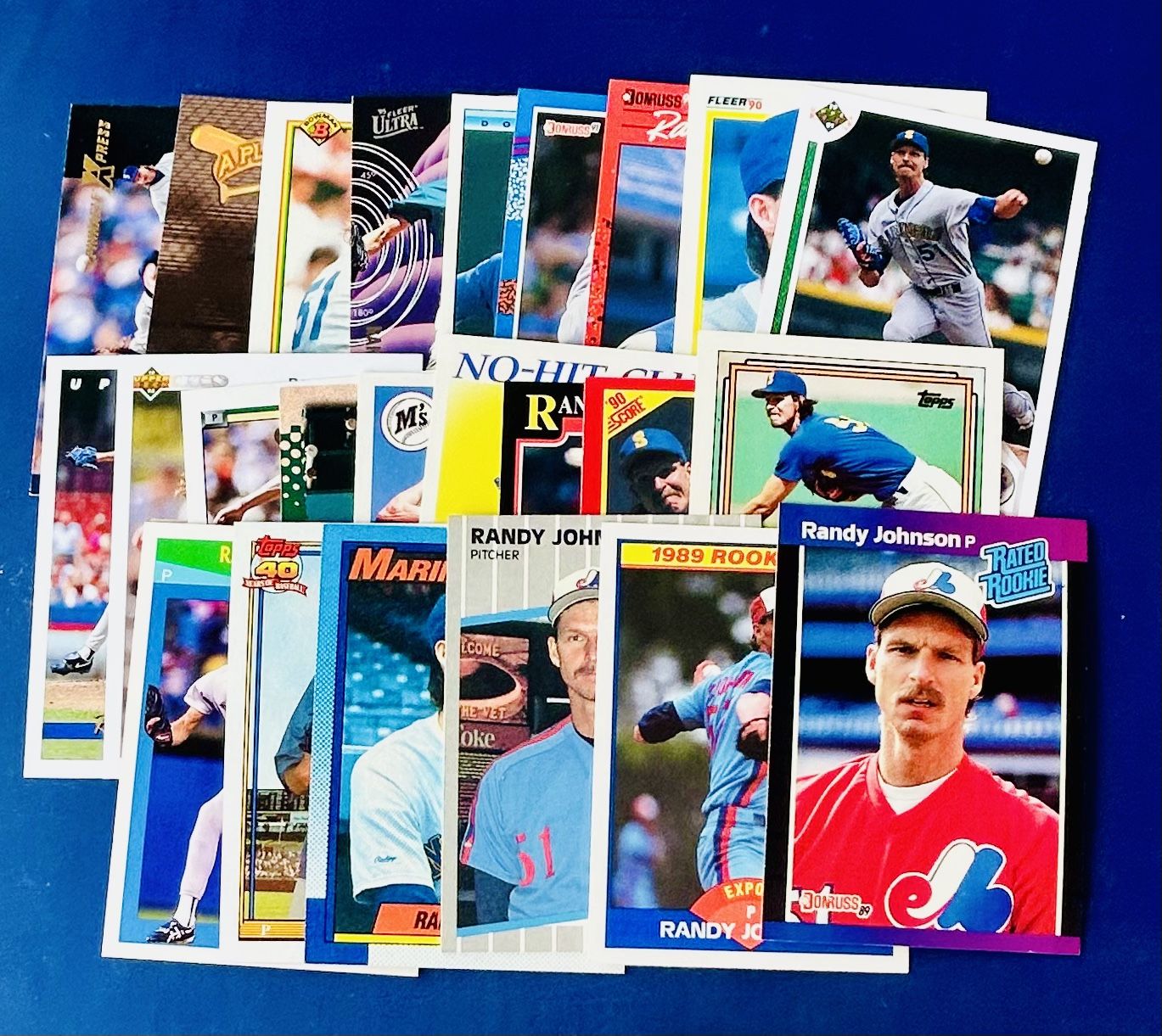 Randy Johnson Rookie Baseball Card Lot