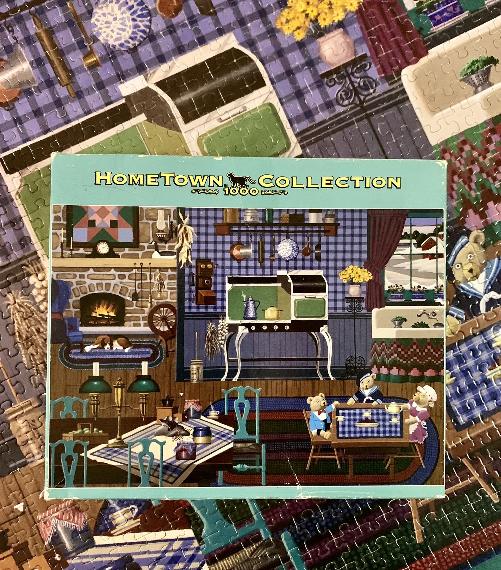 HOMETOWN COLLECTION “Cozy Kitchen” 1000 Piece JIGSAW PUZZLE - UNASSEMBLED/IN BOX