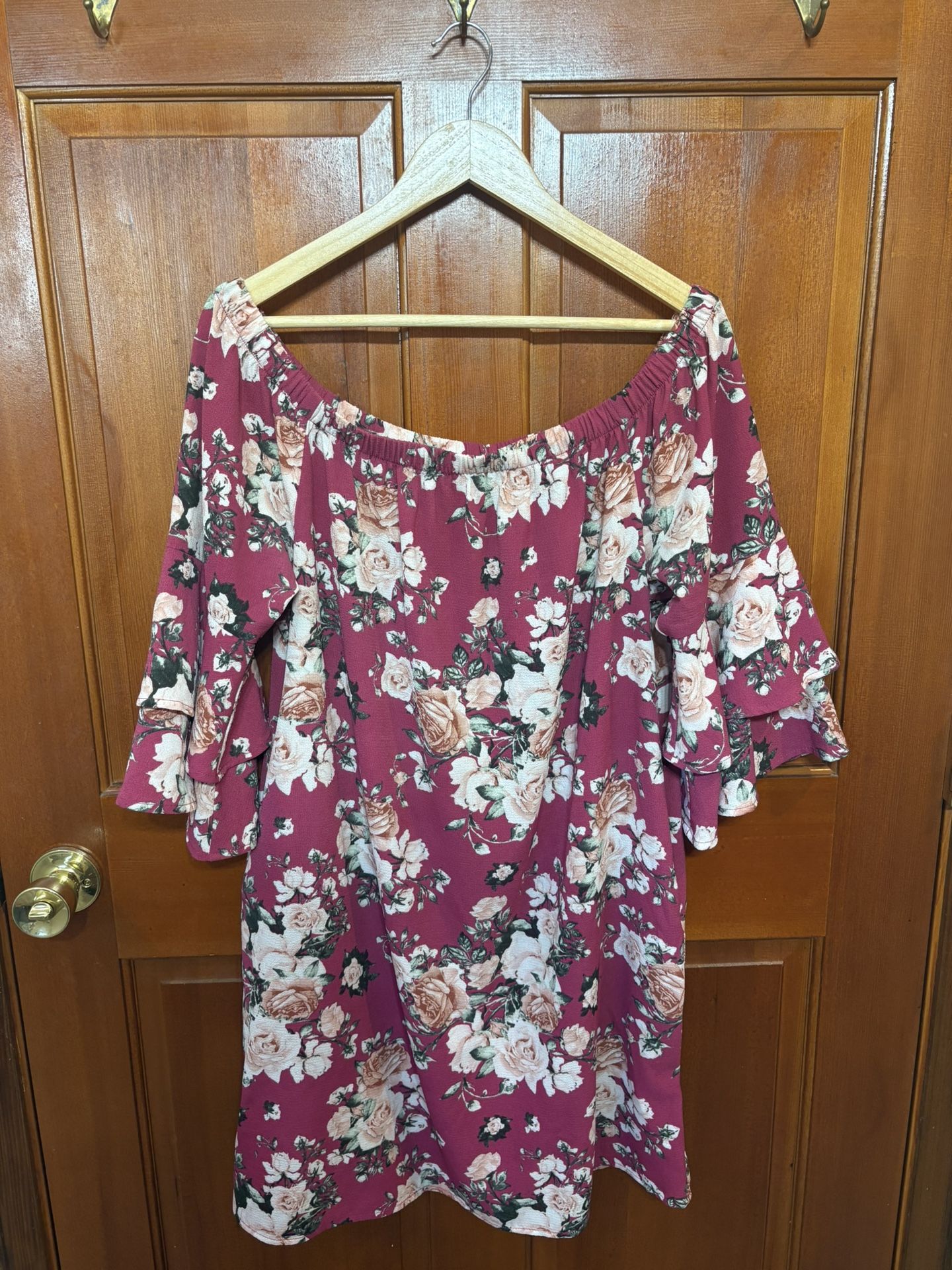 Xhilaration Floral Off-the-Shoulder Dress – Size Large