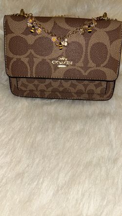 Coach Signature Crossbody Bag with Bee Charms