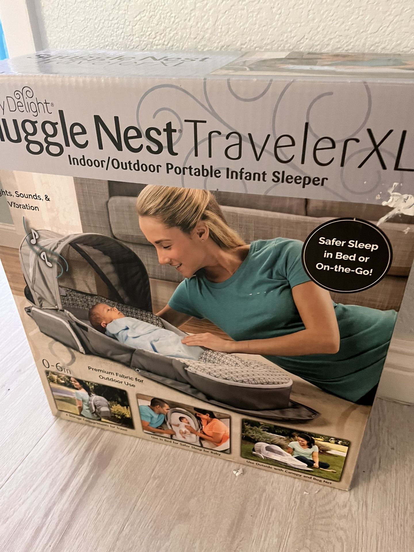 Snuggle Nest Traveler XL indoor/outdoor infant sleeper