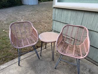 3-Piece Wicker Patio Bistro Set