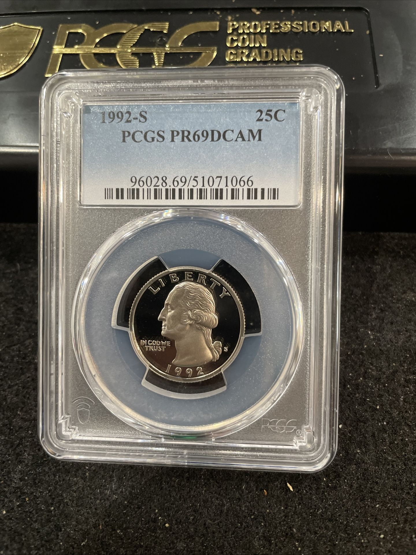 1992 S Gem Proof Washington Quarter Graded At PR69 With A Deep Cameo 1-16