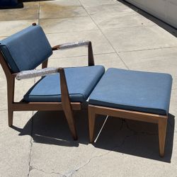 Walnut Wood Jen’s Chair And Ottoman From Design Within Reach Dwr 