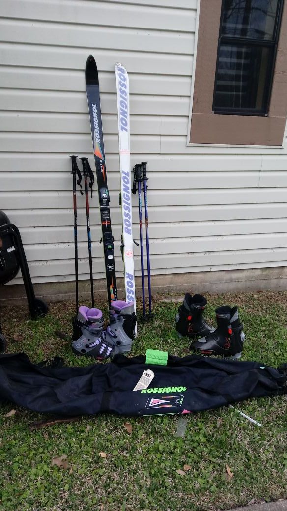Rossingal series 3, 180 skis & poles