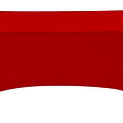 Rectangular Fitted Spandex Table Covers 8ft Tablecloth ( Red)
