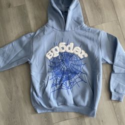 Light Blue Rhinestone Spider Hoodie Brand New (large)