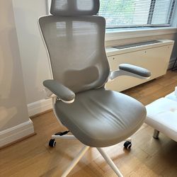 Desk chair (white/gray)