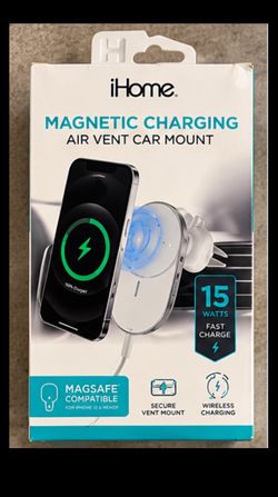iHome MagVent Pro 15W Magnetic Wireless Car Charger – Open Box