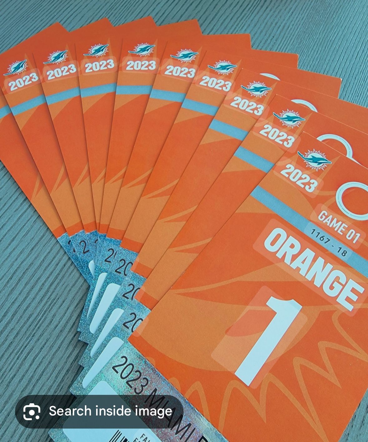 Dolphins Vs. Patriots Orange Parking Pass