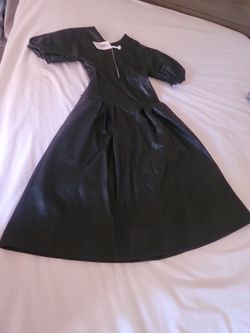 Leather Puff Sleeve