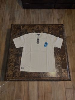 White/Blue Rolling Stones T-Shirt #Chrome