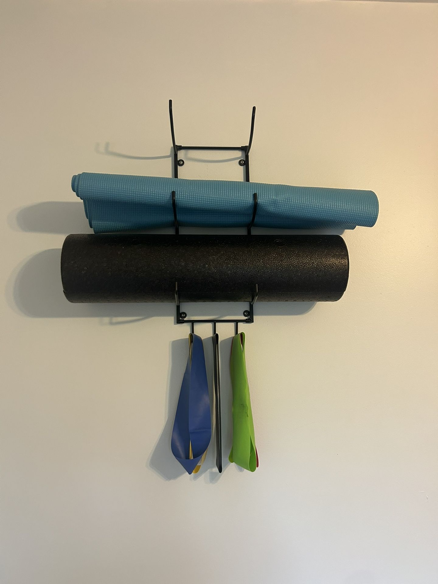 Hook rack for workout gear – $10