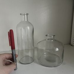 Small glass vases