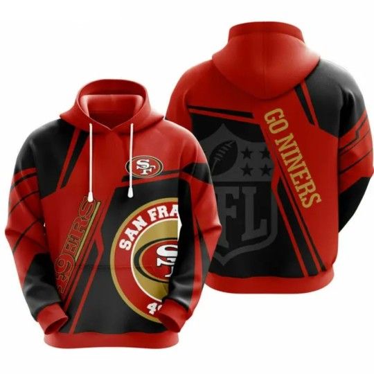 NEW NFL SAN FRANCISCO 49ers HOODIE SIZE XL AND 2XL