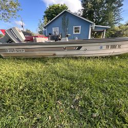 King fisher boat with 75 evinrude