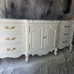 Solid Wood White Dresser 
