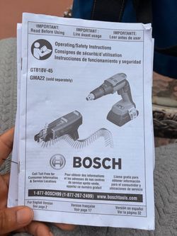 Bosch screw-gun and  brushless  motor to make holes in drywall