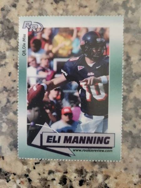 2002 mint rookie review Eli Manning card in plastic