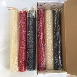NEW Vintage Princess House Beeswax Taper Candles (Set of 6)