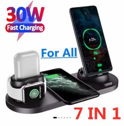 7-in-1 Multi-Device Wireless Charging Station Dock