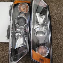 Headlights for 2006-2008 Hyundai Sonata Black Replacment Projector Headlights Pair