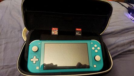Nintendo Switch Lite+2Gamesw/case(screen protected)