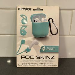 AirPod Silicone Case with Carabiner, Neck Strap and Sport Hooks