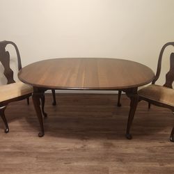 Wood Dining Table with 2 matching chairs