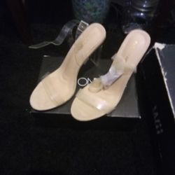 Fashion Nova High Heels Clear Straps 
