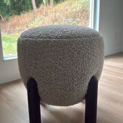 Crate And Barrel Boucle Ottomans