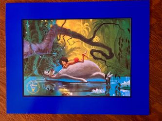 VINTAGE 1997 DISNEY JUNGLE BOOK LITHOGRAPH