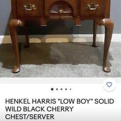 Henkel Harris Low Boy Solid Black Cherry Chest/ Server