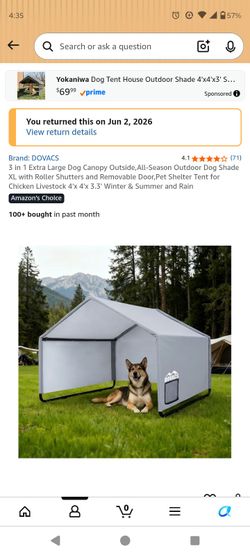 3 in 1 Dog Canopy Tent House Outdoor Shade