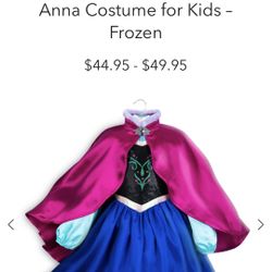 Disney Frozen Anna Costume - New 3 Year