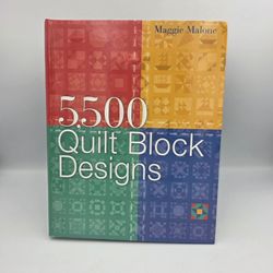 5500 Quilt Block Designs Maggie Malone Hardcover Quilting Pattern Book 2003