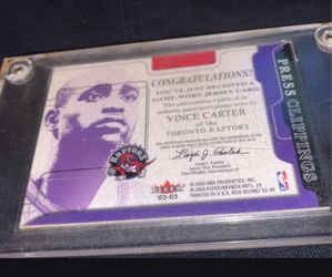 Vince Carter Game Worn Jersey Card
