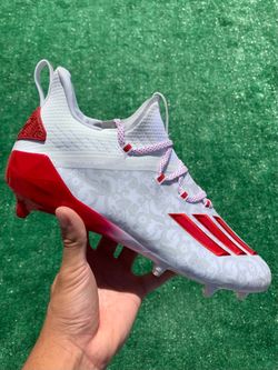 ADIDAS ADIZERO NEW REIGN “RED - FLORAL” FOOTBALL CLEATS (Size 12, Men’s)