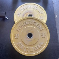35lbs Olympic Bumper Weight Plates…. Home Gym Fitness….