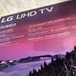 LG 75” 4K HDR Smart TV w/ AI ThinQ – Like New, w/ Box!  Works Beautifully Obo