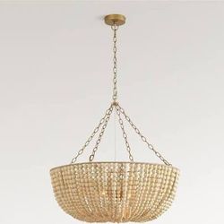 Wood Bead Pendant Chandelier