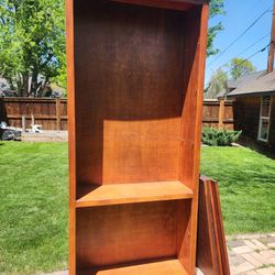 Solid wood 5 shelf bookcase