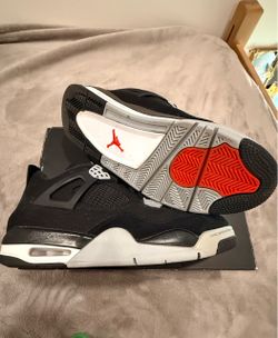 Air Jordan 4 Black Canvas Sneakers