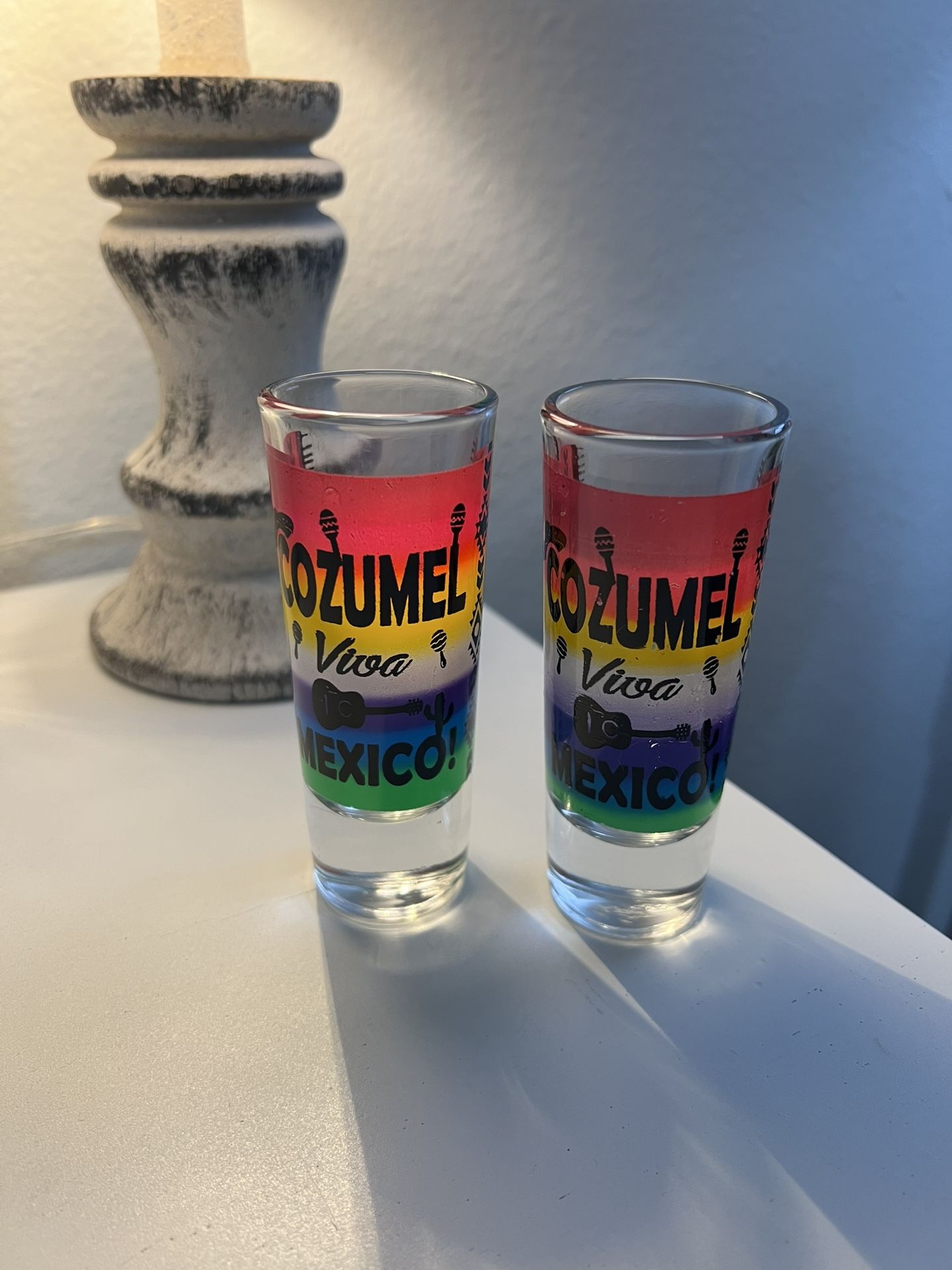 (2) Cozumel Shot Glasses