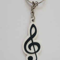 G clef Treble Clef keychain